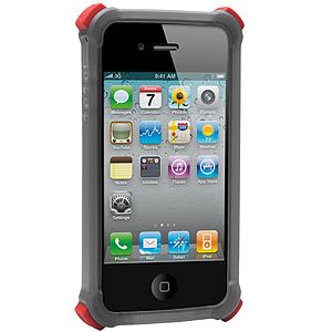 AGF Ballistic LS Life Style Case for iPhone 4 4S Smoke 5 Black 5 Red