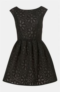 Topshop Embroidered Organza Party Dress