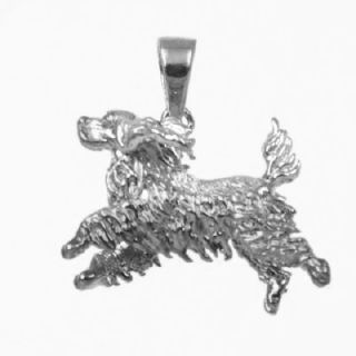 Cocker Spaniel Dog 3D Charm 925 Sterling Silver 25 1