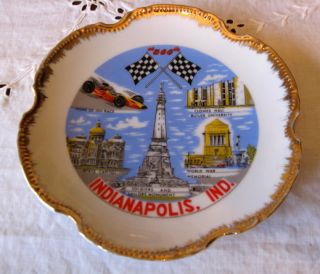 Vintage Ceramic Show Souvenir Plate Indianapolis Ind Indy 500