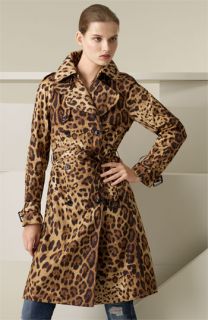 Dolce&Gabbana Leopard Print Belted Trench
