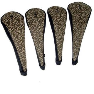 The Club Glove Gloveskin Premium Headcover Set Driver 3W 5W 7W Leopard