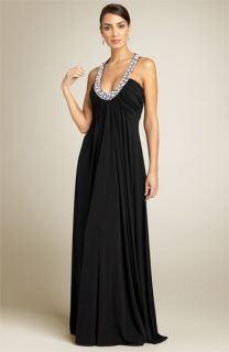 JS Boutique Embellished Jersey Knit Gown