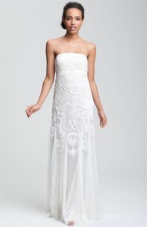 Sue Wong Embellished Strapless Gown.