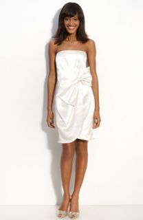Milly Strapless Bow Front Satin Dress