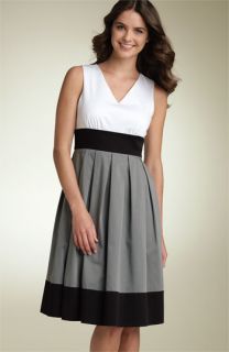 Calvin Klein Pleated Colorblock Dress