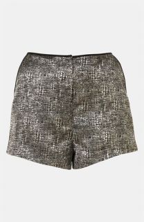 Topshop Metallic Jacquard Shorts