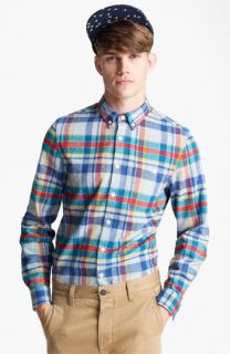 Topman Plaid Cotton Flannel Shirt