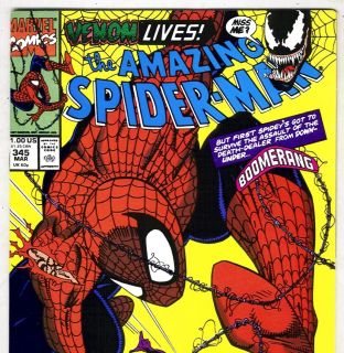 The Amazing Spider Man #345 Venom appearance from Mar. 1991 in VF