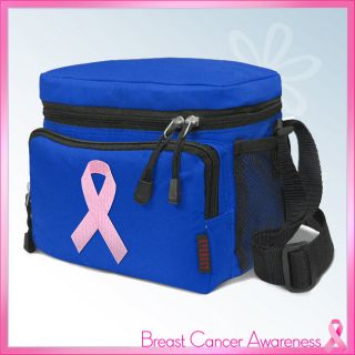 Deluxe Pink Ribbon Breats Cancer Awareness Insulated Lunch Cooler Bag