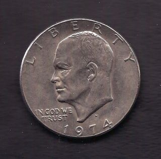 USA Coins 1974 Eisenhower Dollar Coin KM 203