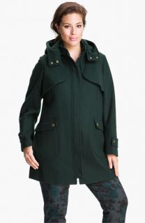 Vince Camuto Wool Blend Jacket with Detachable Hood (Plus)