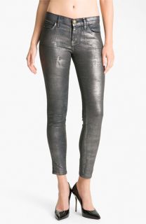 Current/Elliott Metallic Skinny Jeans (Silver Coated Foil)