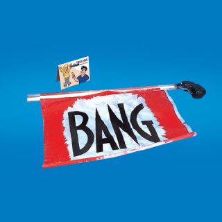 Large Bang Gun Flag Comedy Trick Toy Joke Stage Prop