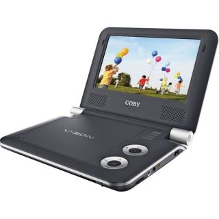 Coby 7 Widescreen TFT Portable DVD CD  Player Li Poly Battery 2 5