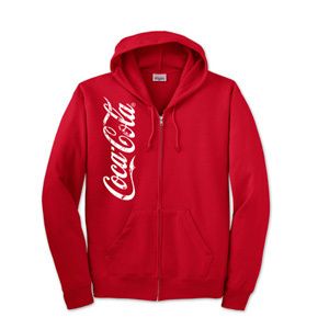 Coca Cola Coke Mens Full Zip sweat Shirt 2XL Newww
