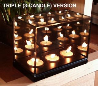 Magic Mirror Illusion Box Triple Candle Infinity Light