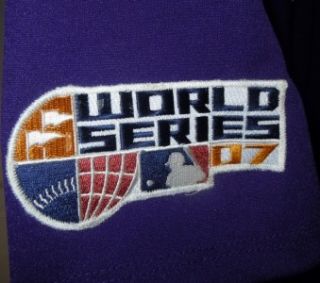 Colorado Rockies Authentic Russell Purple Alternate 2007 World Series