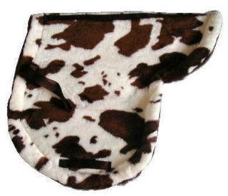 Brown Cow Print English All Purpose A P Saddle Pad Made in USA New