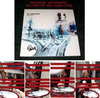 RADIOHEAD signed OK COMPUTER VINYL ALBUM COVER LP   EXACT PROOF   No