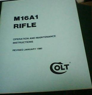  AR15 Rifle Operation & Maintenance Gun Manual   COLT M16A1 AR 15 BOOK