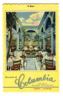 Columbia Postcard Gem of Spanish Restaurants Tampa Mint