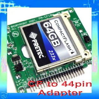 Compact Flash CF to 44 pin 2 5 or 1 8 IDE adapter for laptop notebook