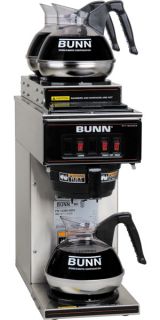 Bunn 3 Warmer Commercial Coffee Maker Machine ~ Stainless Steel