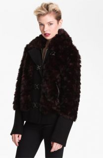 Ashley B Faux Fur & Wool Jacket