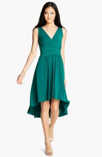 Suzi Chin for Maggy Boutique Pleated Front V Neck Dress