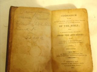Compendium of The Bible from The Apocrypha 6th Edition Pub 1817 Very