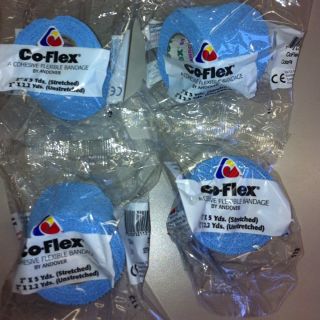 Coban Coflex Cohesive Flexible Bandage Light Blue 4 Rolls 2x5