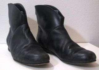 Rachel Comey Beautiful Black Soft Leather Flat Ankle Boots Womens Sz 7
