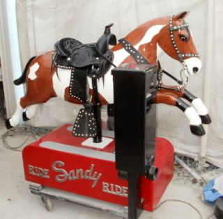 Sandy the Coin Operated Horse custom painted Kiddie Ride Horse