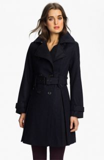 Laundry by Shelli Segal Double Breasted Military Coat (Petite)