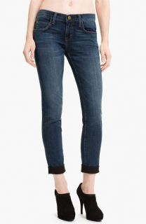 Current/Elliott The Rolled Print Stretch Jeans (Black Loved)