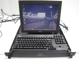 Tested Dell Rack Mount 14 LCD Server Monitor Console 6H507 Keyboard
