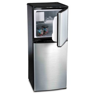 Compact REFRIGERATOR + FREEZER + ICE MAKER + AUTO DEFROST + STAINLESS