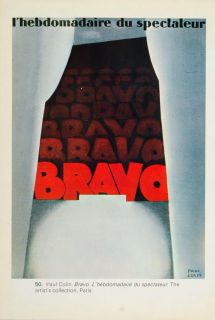 1969 Print Bravo Theatre Theater Paul Colin Original