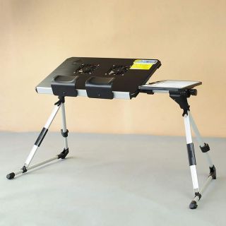 Portable Laptop Notebook Desk Stand Bed Table with Cooler Fans