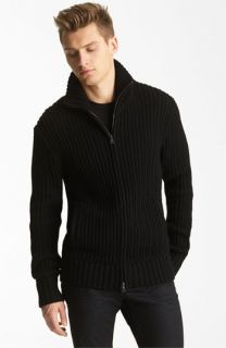 John Varvatos Collection Zip Knit Sweater