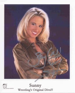 Sunny Auto. WWF/WWE Wrestling Color 8x10  Brown Jacket