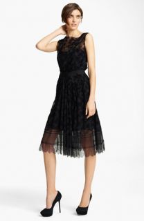 Nina Ricci Velvet Print Mousseline Dress