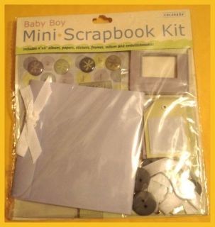 Colorbok Mini Scrapbook Kit Baby Boy Album Stickers