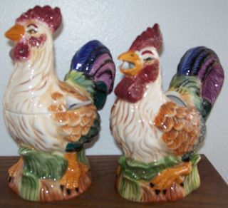 Heartfelt Kitchen Creations Colorful Ceramic Figural Rooster Cream