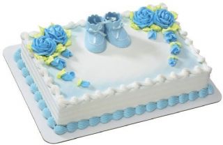 Blue Boy Baby Booties Cake Topper DecoSet Create Your Own Cake Look