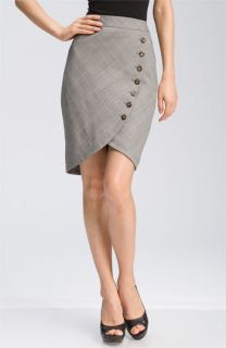 Ted Baker London Button Front Plaid Tulip Skirt