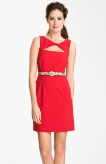 Donna Ricco Paint the Town Red Keyhole Sheath Dress