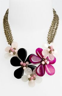 Nakamol Design 5 Flower Stone Necklace