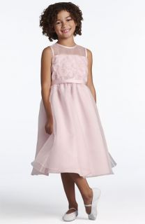 Us Angels Rosette Organza Dress (Toddler, Little Girls & Big Girls)